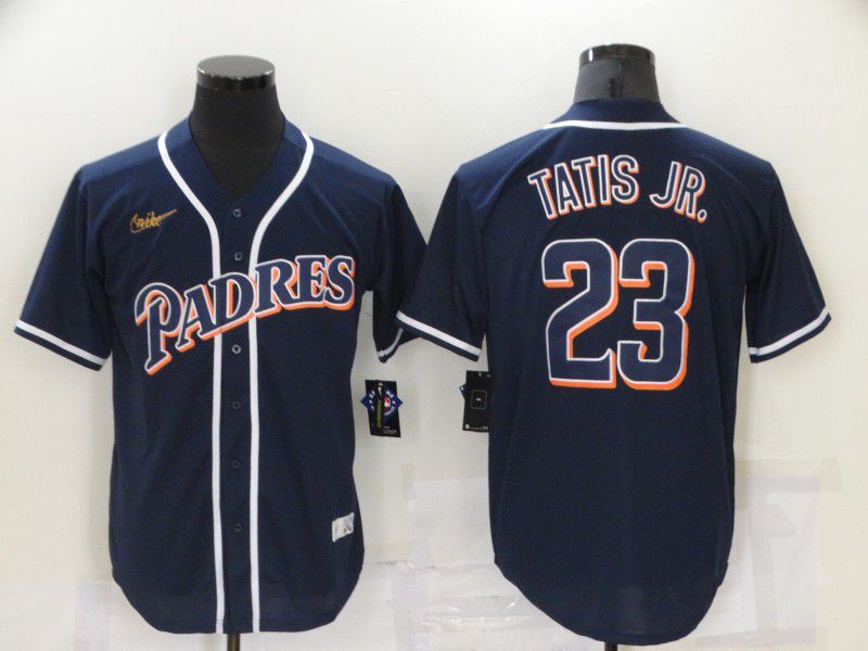 Men San Diego Padres #23 Tatis jr Blue Throwback Game Nike 2021 MLB Jersey->san diego padres->MLB Jersey